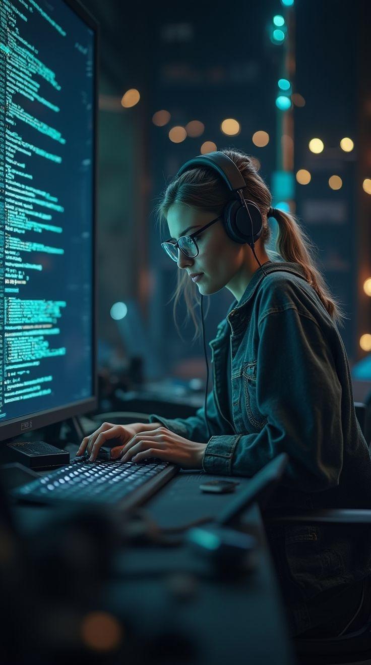 Mobile app project planning workspace with devices and development tools